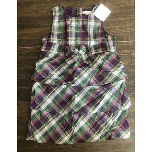 NWT Janie And Jack Tiered Purple Plaid Dress 18-24 M 18 24 New Winter's Walk